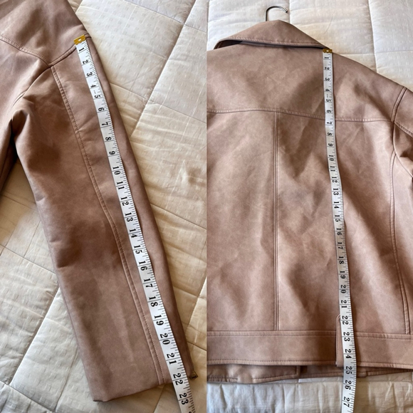 SOLD Avec Les Filles X Anthropologie Oversized Faux Leather Moto Jacket Large - Picture 14 of 15